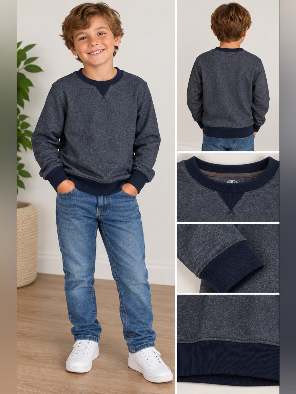 New athletic works boys XL blue sweatshirt #03
